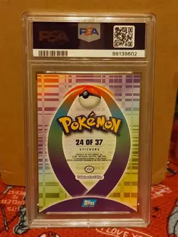 2001 Topps Pokemon PSA 8 Johto League Champions Sticker #229 Houndoom 24/37 TCG - Image 2