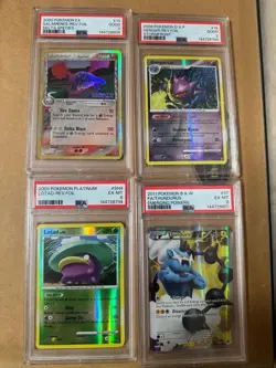 PSA Graded Pokemon Lot x4 Gengar Stormfront Delta SH4 Thundurus FA - Image 1