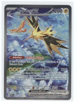 2023 Pokemon Scarlet & Violet 151 Zapdos ex Secret Rare #202/165 - Image 1