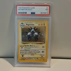 Magneton Base Set Holo Rare Stage 1 PSA 7 009/102 Pokemon TCG 1999 - Image 1
