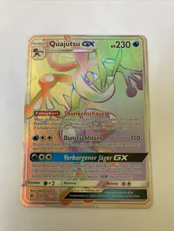 Pokemon Quajutsu GX 133/131 Grauen der Lichtfinsternis Full Art - Rainbow -DE - Image 1