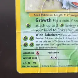Pokemon Erika's Venusaur Gym Challenge 4/132 90 HP Rare Stage 2 2000 Wizards - Image 4