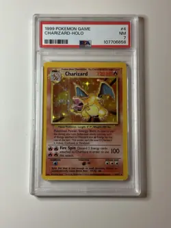 Charizard 4/102 Holo 1999 Base Set Unlimited PSA 7 NM Pokemon TCG - Image 1