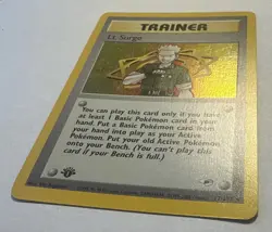 Lt Surge 1st edition Holo & Lt Surge Holo Unlimited Pokemon Gym Heroes Both LP+ - Image 5