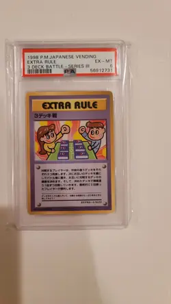 1998 Pokemon Japanese Vending Extra Rule 3 Deck Battle Series 3 PSA 6 - Image 1