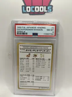 1998 Pokemon Japanese Vending Series 3 Ouch! Pokemon Mansion #2 PSA 8 Near Mint - Image 1