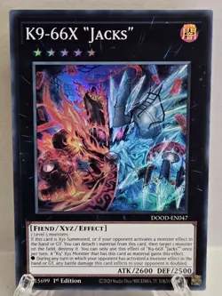 K9-66X "Jacks" - DOOD-EN047 - SUPER Rare - 1st Ed. - NM/M Yugioh - Image 1