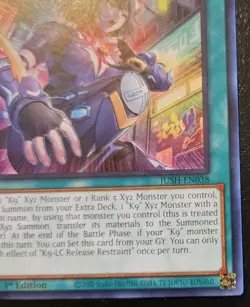 K9-LC Release Restraint JUSH-EN038 1st Edition Rare Justice Hunters Yu-Gi-Oh! - Image 5