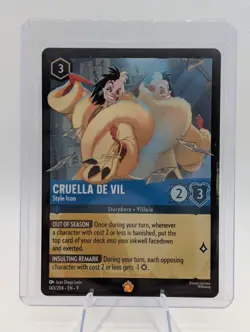 Disney Lorcana Fabled Cruella De Vil - Style Icon #143 Legendary Non-Foil - Image 1