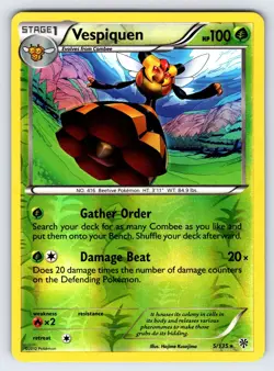 Vespiqueen 5/135 2012 B&W Plasma Storm Set Pokemon Card Reverse Holo Rare - Vlp - Image 1