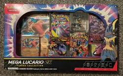 Pokemon TCG: Mega Lucario ex Figure Collection (1 Etched Foil Promo Card (READ) - Image 1