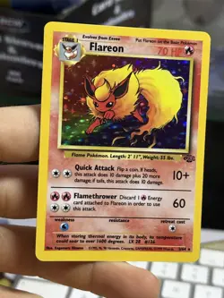 #3 Flareon 3/64 Jungle 1999 Holo Rare WOTC Pokemon Card TCG - Image 3
