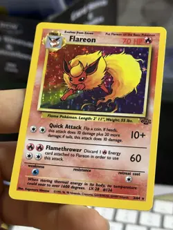 #3 Flareon 3/64 Jungle 1999 Holo Rare WOTC Pokemon Card TCG - Image 4