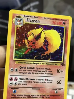 #3 Flareon 3/64 Jungle 1999 Holo Rare WOTC Pokemon Card TCG - Image 5