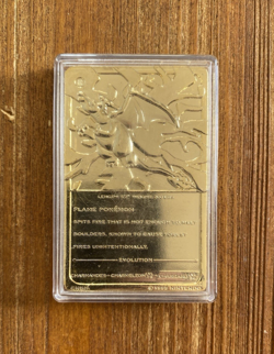 Pokemon 23K Gold Plated Trading Card #6 Charizard Burger King Edition 1999 Promo - Image 2