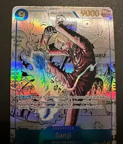 One Piece CCG Sanji OP06-119 Secret Rare Manga Card PRB02 English Edition - Image 1