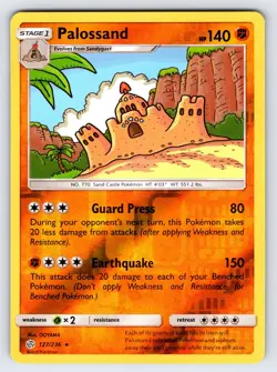 Palossand 127/236 2019 SM Cosmic Eclipse Pokemon Card Reverse Holo Rare - Nm - Image 1
