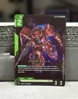 Gundam Card Game Char's Zaku II - ST03-006 Legend Rare English Foil Edition - Image 1