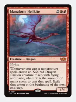 Manaform Hellkite | MTG Tarkir Dragonstorm TDC | Red Mythic Dragon Illusion | NM - Image 1