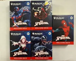 SDCC 2025 Magic The Gathering MTG Marvel Spider-Man Complete Welcome Set 5 Decks - Image 1