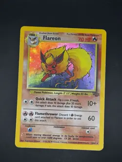 Pokemon Flareon Jungle Holo Card 3/64 Unlimited Rare, LP Condition - Image 1