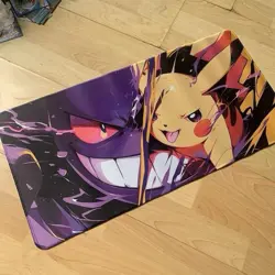 Pikachu Gengar Rubber Playmat For Tcg Trading Card Game Pokemon Mouse Pad - Image 1