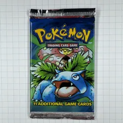 Unopened Sealed Base Set Booster Pack Vintage Pokemon Excellent Condition 1999 - Image 1