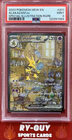2023 POKEMON 151 SPECIAL ILLUSTRATION RARE ALAKAZAM EX #201 PSA 9 - Image 1