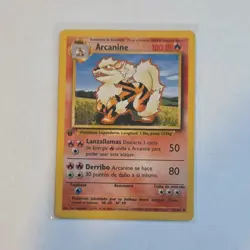 Pokemon Arcanine Base Set 23/102 100 HP Spanish Uncommon Regular 1999 - Image 1