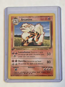 Pokemon Arcanine Base Set 23/102 100 HP Spanish Uncommon Regular 1999 - Image 3