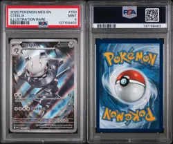 2025 POKEMON MEG EN-MEGA EVOLUTION ILLUSTRATION RARE #150 STEELIX PSA 9 - Image 3