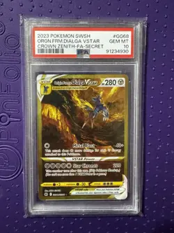 Pokemon Origin Forme Dialga VSTAR GG68 Crown Zenith PSA 10 - Image 3