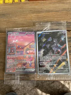Pokemon Scarlet & Violet Mew EX and Mewtwo Promo Cards Sealed - Image 1