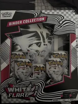 Pokemon White Flare Binder Collection S&V 5 Packs And Binder Factory Sealed - Image 1