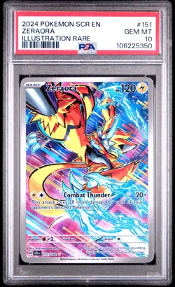 PSA 10 Zeraora #151 Pokemon Stellar Crown English 2024 - Image 1