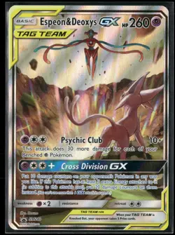 Pokemon - Espeon & Deoxys GX SM240 Tag Team SM Promo NM - Image 1