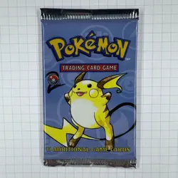 Unopened Sealed Base Set 2 Booster Pack Raichu Pokemon TCG Excellent Condition - Image 1