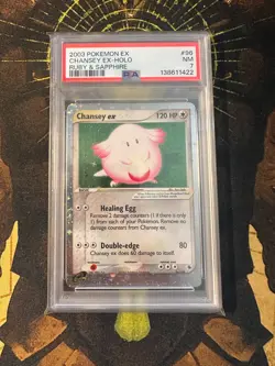 Pokemon Chansey ex 96/109 Ruby Sapphire Holo PSA 7 - Image 1