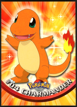 1999 Pokemon TV Animation Series 1 #04 Charmander Blue Logo - NM - Image 1