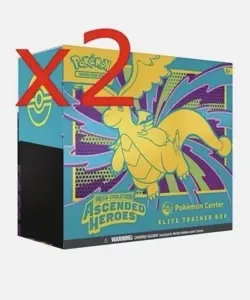 2X Ascended Heroes Pokemon Center Elite Trainer Box (ETB) LOT OF 2 - Image 1