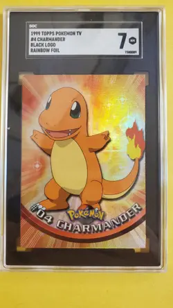 1999 Topps TV Animation Pokemon Charmander 4 - Foil, SGC 7 - Image 1