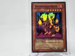 YuGiOh Twinheaded Beast DBT-EN003 Unlimited Super Rare MP - Image 1
