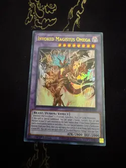 Yu-Gi-Oh! Invoked Magistus Omega BPRO-EN100 Ultra Rare NM 1st Edition - Image 1