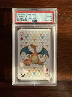 2013 Charizard #NNO Pokemon Y Version Playing Cards Queen Of Diamonds PSA 8 - Image 1