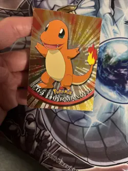 (HPL) 1999 Topps Pokemon T.V. Charmander #4 Blue Logo Holo Rare TCG Card Holo LP - Image 2
