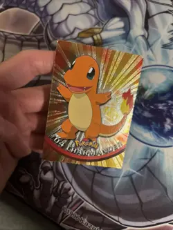 (HPL) 1999 Topps Pokemon T.V. Charmander #4 Blue Logo Holo Rare TCG Card Holo LP - Image 3