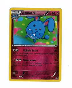 Azumarill 103/160 XY - Primal Clash Reverse Holo Rare - Pokemon Card LP - Image 1