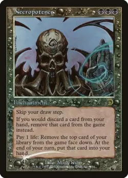 MTG English Necropotence Light Play Foil Promos: Deckmasters Garfield vs Finkel - Image 1