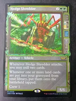 1x FOIL SHOWCASE HEDGE SHREDDER - Duskmourn - MTG - Magic the Gathering - Image 1