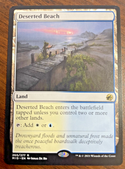 MTG - Deserted Beach 276 - Innistrad: Midnight Hunt Non-Foil Rare - Near Mint - Image 1